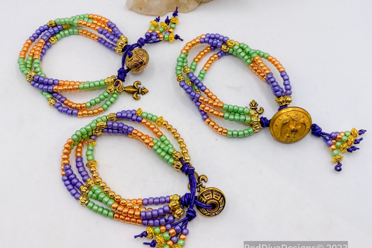 NOLA Mardi Gras bracelet