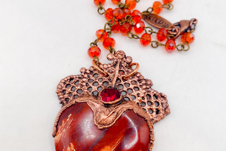 Red jasper heart