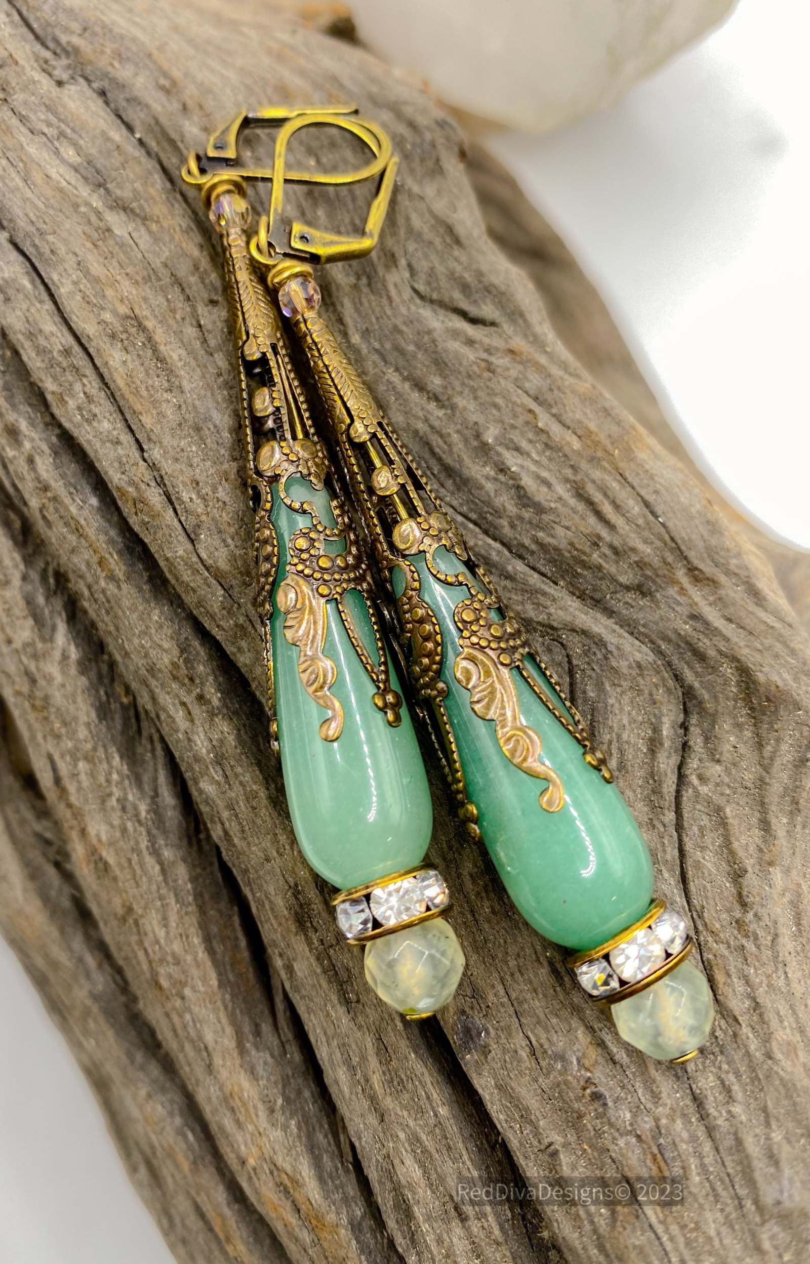 Teardrop on sale gemstone earrings