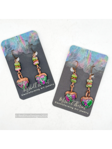 Ruby Zoistie Heart Earrings