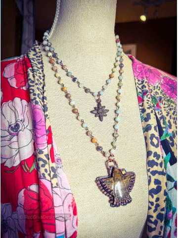 Thunderbird 2 layer necklace