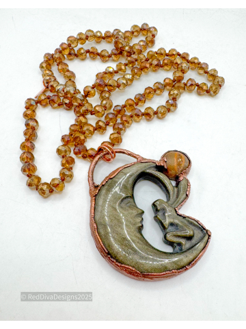 Cape Amethyst Fairy Crescent Necklace