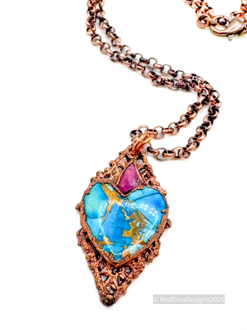 Kingman Turqouise Love Necklace Kingman Turqouise Love Necklace