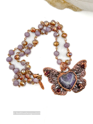 Amethyst heart Butterfly