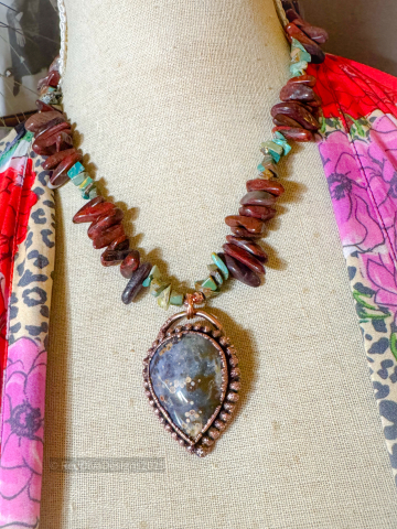 Ocean Jasper Teardrop Necklace Ocean Jasper Teardrop Necklace