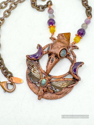 Red Devil Cicada Necklace