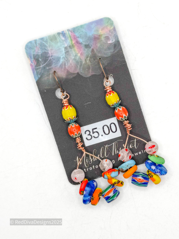 African trade earrings