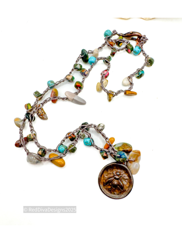 Dragonfly Rustic Necklace Dragonfly Rustic Necklace