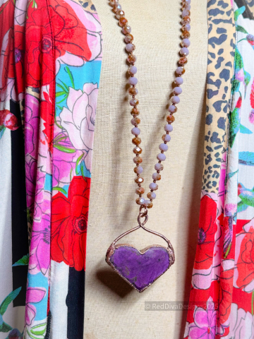 Purple Heart Necklace