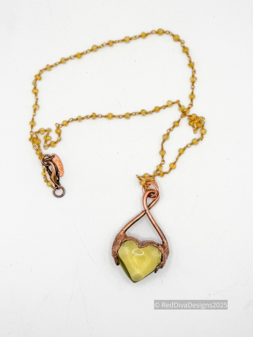 Citrine Melted Heart Citrine Melted Heart