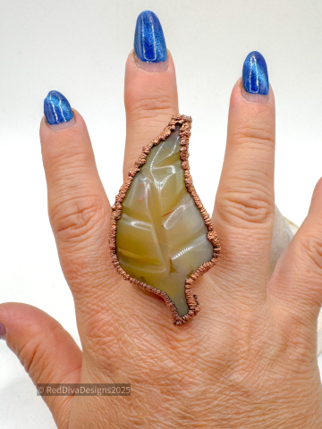 Leaf Agate Ring
