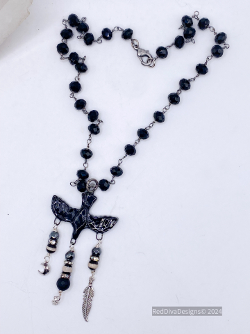 The Black Crow Necklace