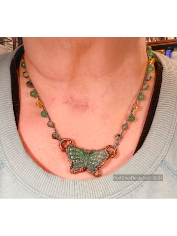 Greens a Flutter necklace