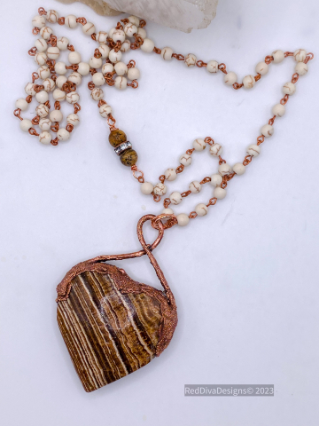 By the Stripes Aragonite Heart