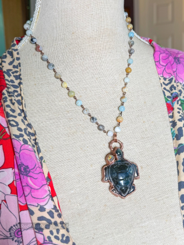 Labradorite Turtle Necklace