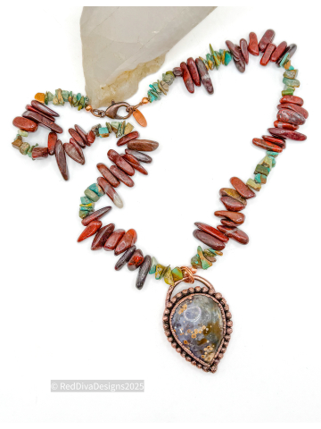 Ocean Jasper Teardrop Necklace Ocean Jasper Teardrop Necklace