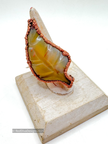 Leaf Agate Ring