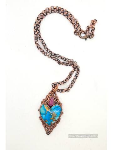 Kingman Turqouise Love Necklace Kingman Turqouise Love Necklace