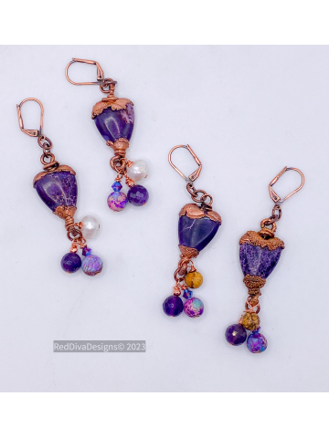Purple Imperial Jasper Earrings