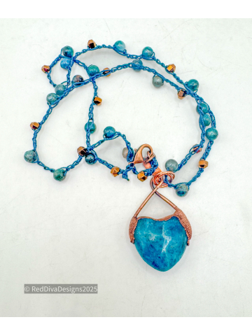 Apatite Heart Necklace