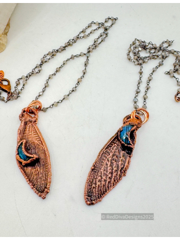 Louisiana Cicada wing necklace