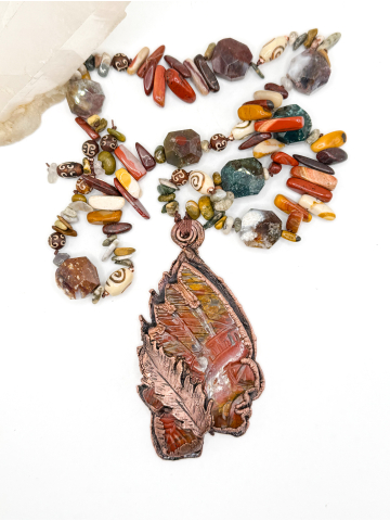 Cherokee Indian head Necklace