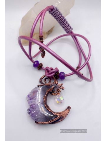 Purple Moon Necklace