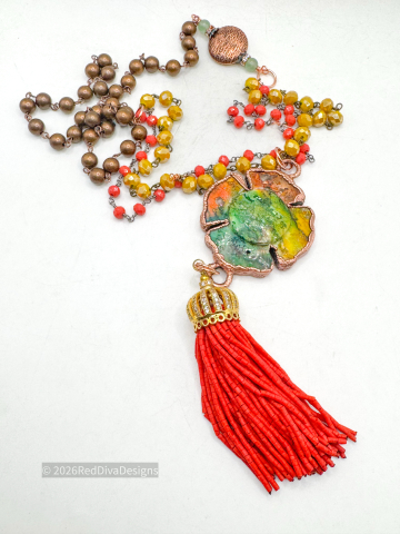 Dyed Crazy Lace Agate Flower