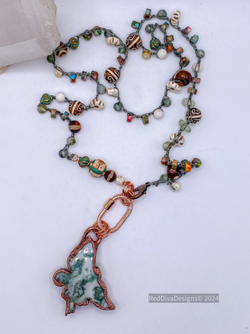 Tree Agate Fairy Necklace