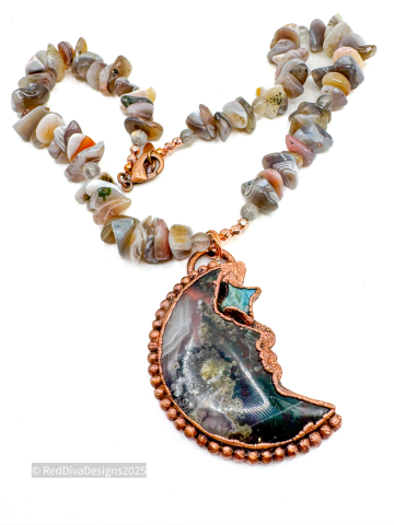 Brecciated Jasper Moon Necklace