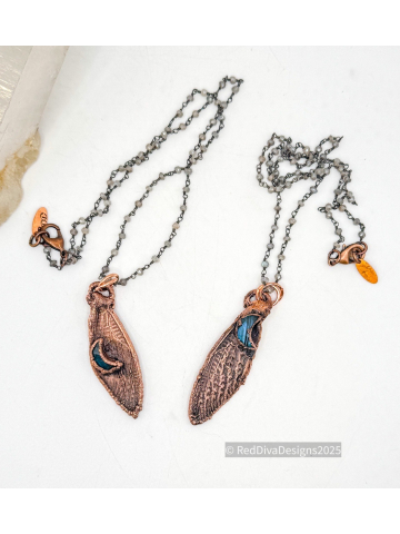 Louisiana Cicada wing necklace