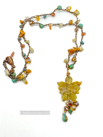 Forest Jade Butterfly Necklace Forest Jade Butterfly Necklace